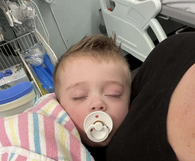 Emmett receiving care at Westmead Children’s Hospital in Sydney